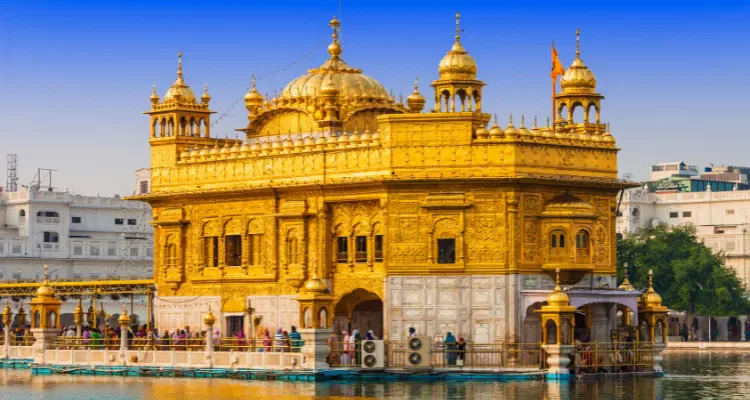 Luxury Golden Triangle Tour Package with Amritsar, visiting the Golden Temple