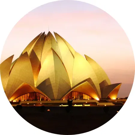 Lotus Temple Delhi, tranquil architectural gem on luxury India tours