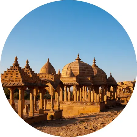 Jaisalmer Fort glowing in desert sun, iconic heritage stop on luxury India tours