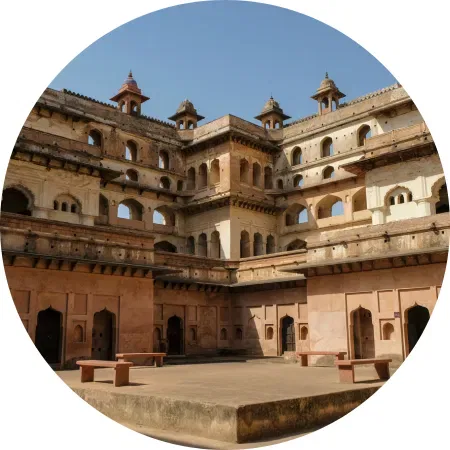 Jahangir Mahal Orchha, regal Bundela–Mughal palace for luxury trip in India