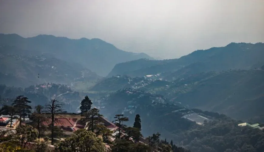 a view of mountain range